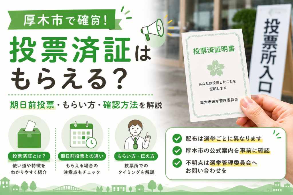 【厚木市】投票済証はもらえる？当日投票・期日前投票での受け取り方