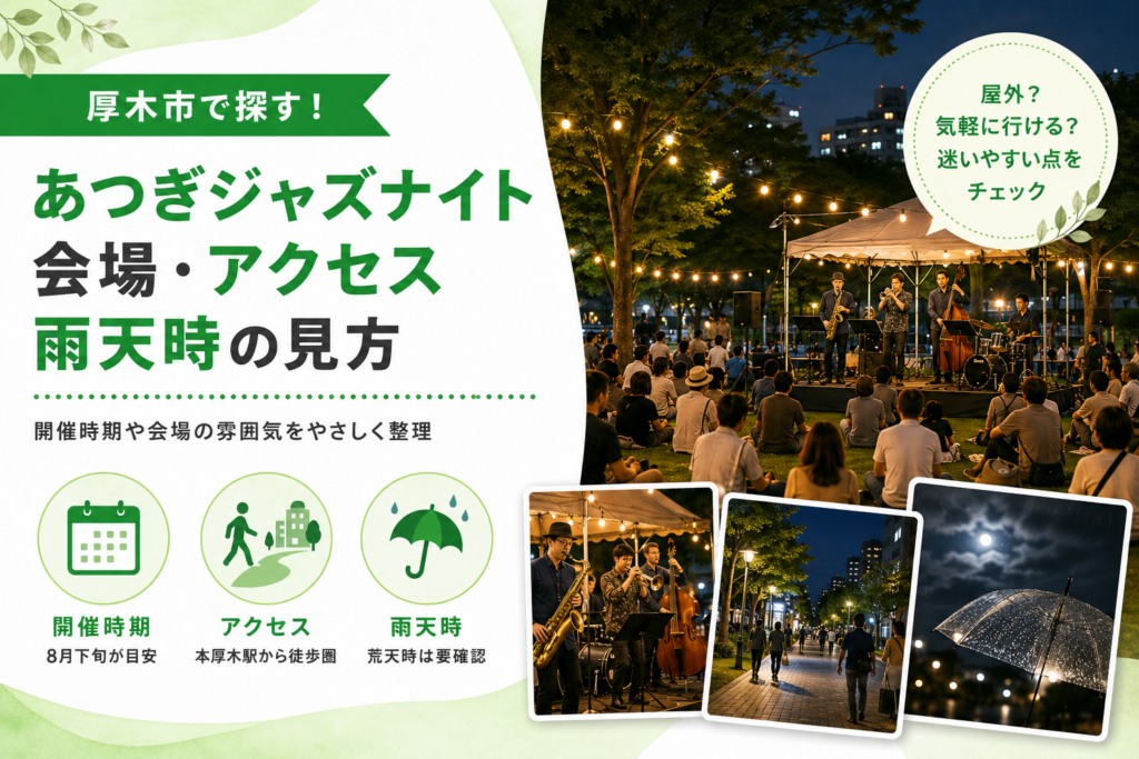【厚木市】2026年あつぎジャズナイト、会場と駐車場はどうなっている？