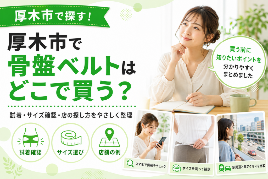 【厚木市】骨盤ベルト3選｜駅近・車移動・試着のしやすさで紹介