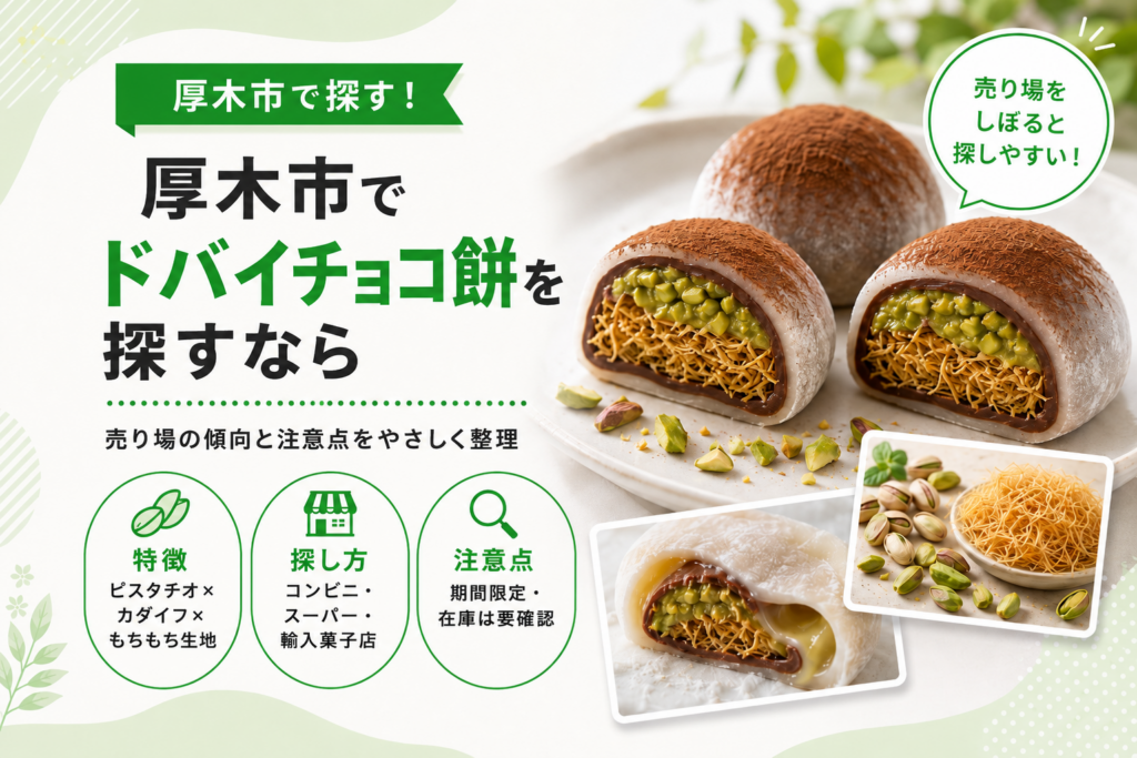 厚木市でドバイチョコ餅を探すなら | あつぎロケーション