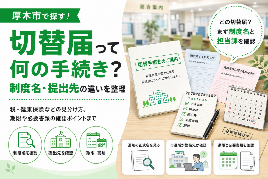 【厚木市】切替届って何の手続き？制度と提出先の見分け方