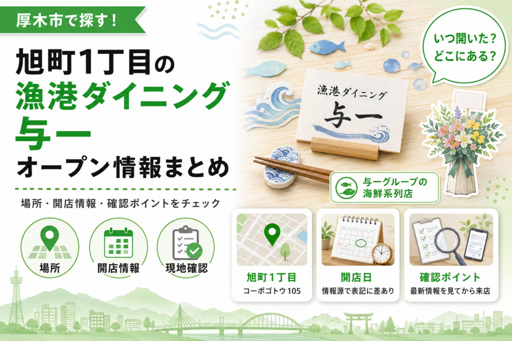 【厚木市旭町】漁港ダイニング与一が8月13日開店｜営業時間を確認