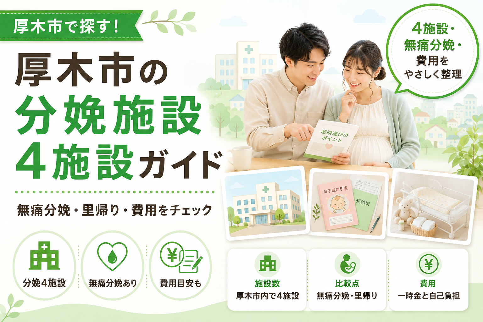 【厚木市】分娩できる病院は4つ|無痛分娩・里帰り出産の違い