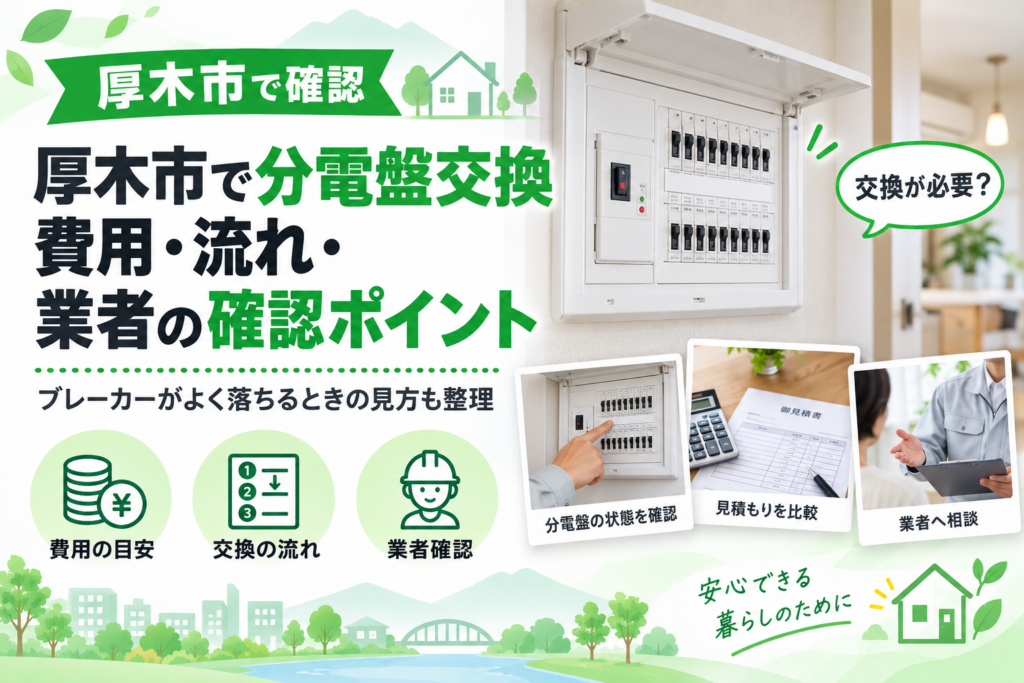【厚木市】分電盤交換の費用と工事｜電気工事業者3社も紹介